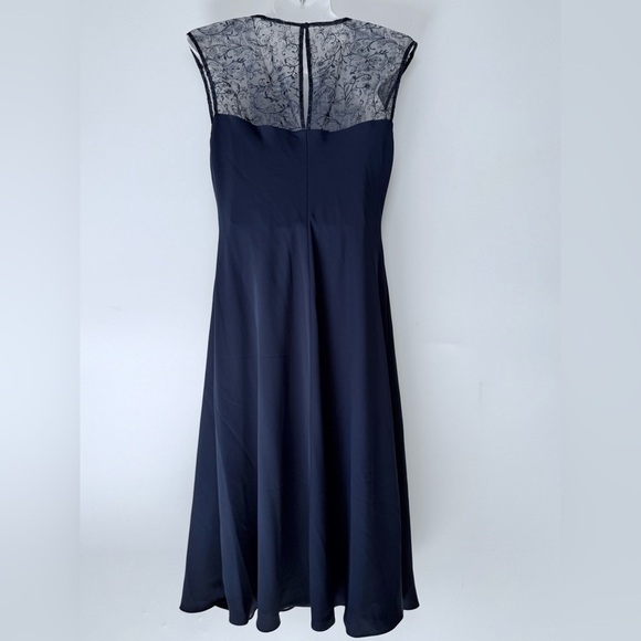 Ralph Lauren Black Label Navy Blue Sequins Georgette Sleeveless Cocktail Dress 6 - Picture 4 of 10